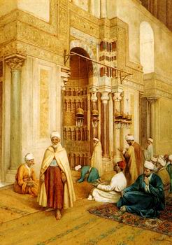 Arab or Arabic people and life. Orientalism oil paintings  529